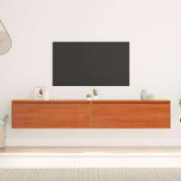 Wandkasten 2 pcs Wasbruin 100 x 30 x 35 cm Massief grenenhout