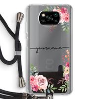 Rozen: Xiaomi Poco X3 NFC Transparant Hoesje met koord