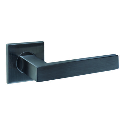 Deurkruk Q 05 op rozet verdekt 53x53x6mm PVD antraciet