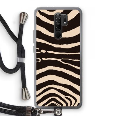 Arizona Zebra: Xiaomi Redmi 9 Transparant Hoesje met koord
