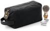 Quadra QD651 Heritage Waxed Canvas Wash Bag - Black - 25 x 13 x 11 cm