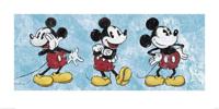 Kunstdruk Mickey Mouse Squeaky Chic Triptych 100x50cm