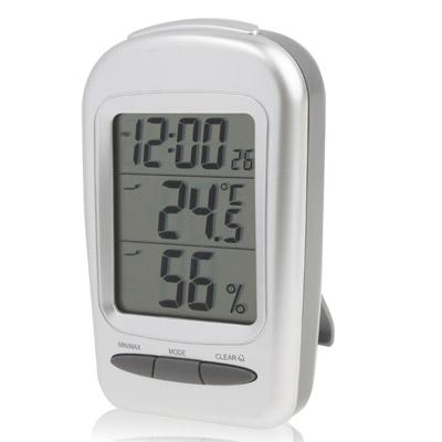 LCD digitale bureau Binnenthermometer Hygrometer met datum / klok / bevriezing van waarschuwing