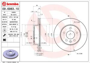 Remmenset, remschijf BREMBO, Remschijftype: Binnen geventileerd, Inbouwplaats: Vooras, u.a. für Mercedes-Benz