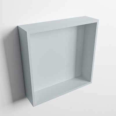 MONDIAZ EASY Nis 29,5x29,5cm in solid surface kleur Clay | Clay. 1 vak geschikt voor in- of opbouw