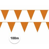 Prijsvoordeel vlaggenlijnen oranje 100 meter   -