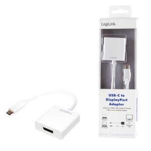 LogiLink CV0109 Adapter [1x DisplayPort stekker - 1x DVI-bus 24+1-polig, HDMI-bus, VGA-bus] Zwart