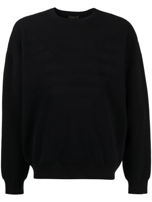 Emporio Armani pull à breloque tête d'aigle signature - Noir
