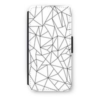 Geometrische lijnen zwart: iPhone 7 Flip Hoesje