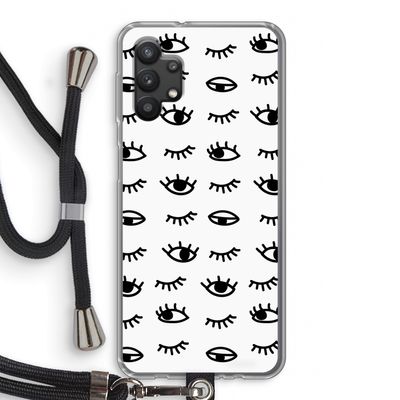 Eye pattern #2: Samsung Galaxy A32 5G Transparant Hoesje met koord