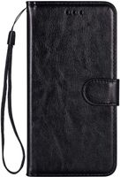 Samsung Galaxy A51 hoesje - Bookcase - Pasjeshouder - Portemonnee - Koord - Kunstleer - Zwart