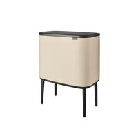 Brabantia Bo Touch Bin Afvalemmer - 3x11 liter - 3 kunststof binnenemmers - soft beige 201608