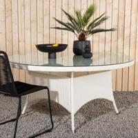 Nohr Ronde Tuintafel 'Camron' Wicker, 150cm, kleur Wit