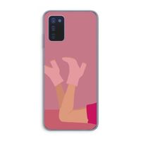 Pink boots: Samsung Galaxy A03s Transparant Hoesje