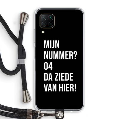 Da ziede van hier - Zwart: Huawei P40 Lite Transparant Hoesje met koord