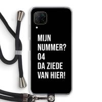 Da ziede van hier - Zwart: Huawei P40 Lite Transparant Hoesje met koord