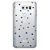 Blauwe stippen: LG V30 Transparant Hoesje