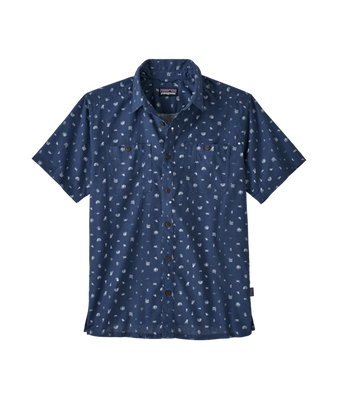 Patagonia Back Step Heren Shirt River Symbols: Stone Blue S