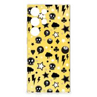 Silicone Back Case Samsung Galaxy S24 Ultra Punk Geel - thumbnail