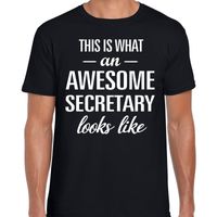Awesome secretary / sectretarieel medewerker t-shirt zwart heren