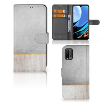 Xiaomi Redmi 9T | Poco M3 Book Style Case Wood Concrete - thumbnail