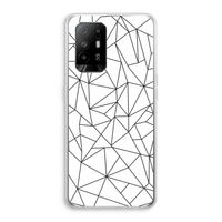 Geometrische lijnen zwart: Oppo A95 5G Transparant Hoesje