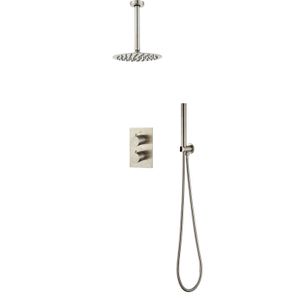 Inbouw Regendouche BWS Exclusive Volledig 304 RVS 20cm met Handdouche Plafondmontage