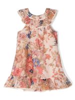 ZIMMERMANN Kids robe August à fleurs - Tons neutres