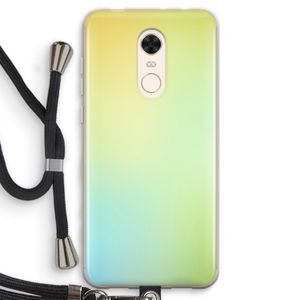 Minty mist pastel: Xiaomi Redmi 5 Transparant Hoesje met koord
