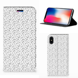 Apple iPhone X | Xs Hoesje met Magneet Stripes Dots