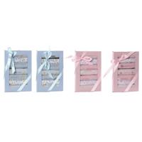Slabbetjesset Home ESPRIT Blauw Roze Katoen 19 x 29 x 3 cm (4 Stuks)