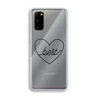 Best heart black: Samsung Galaxy S20 Transparant Hoesje