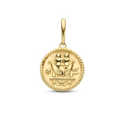 Minimalistische sterrenbeeld bedel - 14K GOUD - Gemini - tweelingen - Goud