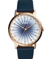 Horlogeband Fossil ES4198 Leder Blauw 20mm