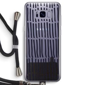 Moroccan stripes: Samsung Galaxy S8 Transparant Hoesje met koord