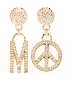 Moschino boucles d'oreilles serties de cristaux