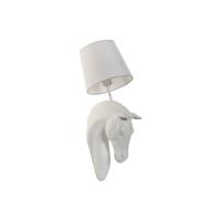 Muurlamp Home ESPRIT Wit Modern Paard Verouderde afwerking 220 V 18 x 21,5 x 50,5 cm (2 Stuks)