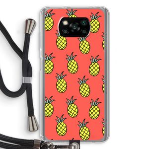 Ananas: Xiaomi Poco X3 Pro Transparant Hoesje met koord
