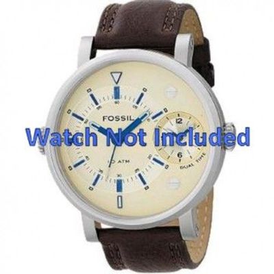 Horlogeband Fossil FS4338 Leder Bruin 24mm