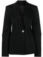 The Attico single-breasted virgin wool blazer - Noir