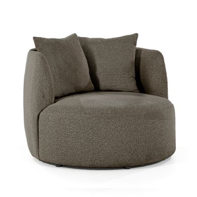 Eleonora Fauteuil 'Louis' Bouclé, kleur Bruin