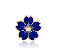 Sweet Cherry Blossom broche DRIP bloem kraag PIN badges kleding tassen accessoires (blauw)