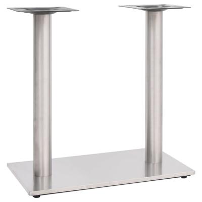 Bistrotafelpoot 70x40x72 cm roestvrij staal zilverkleurig