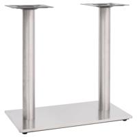 Bistrotafelpoot 70x40x72 cm roestvrij staal zilverkleurig