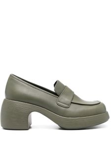 Camper mocassins Thelma 75 mm en cuir - Vert