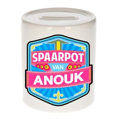Kinder spaarpot met naam - Anouk - keramiek - met dop - wit - Sparen - Spaargeld van Anouk Kinder spaarpot met naam - Anouk - keramiek - met dop - wit - Sparen - Spaargeld van Anouk