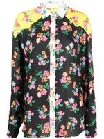 MSGM blouse à fleurs - Noir - thumbnail