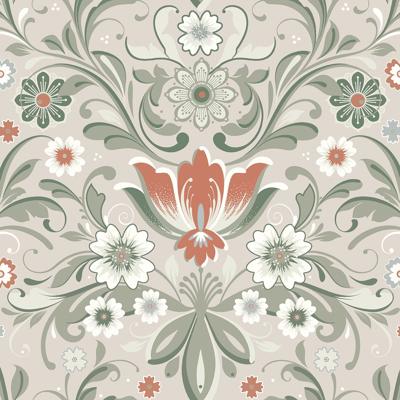 Dutch Wallcoverings Sunnano - Östanskär Beige/Green - Beige/Groen