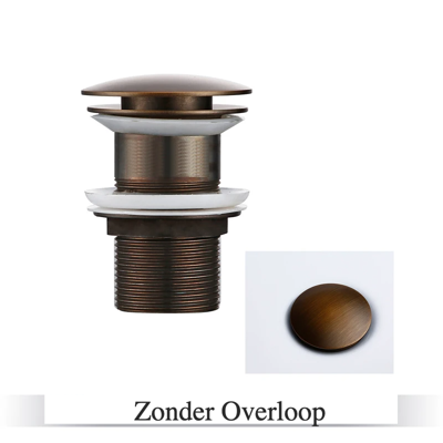 LuxDrain Pop-Up Afvoerplug - Stijlvolle Wastafel Stopper in Zwart, Goud en Rosé