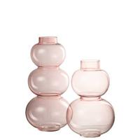 J-Line vaas Bol - glas - roze - large - 36.00 cm hoog - thumbnail